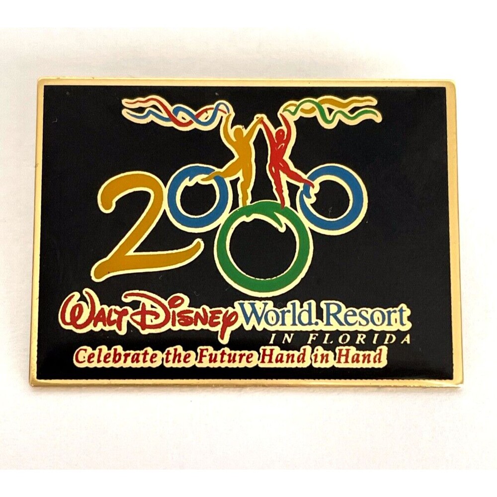 2000 Walt Disney World Resort Florida Celebrate the Future Hand in Hand Hat Pin